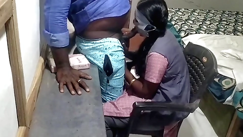 Indian amateur is having fun with a big dick and a cock