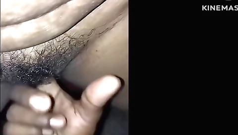 Hairy indian beauty is fucking on the bed with pussy