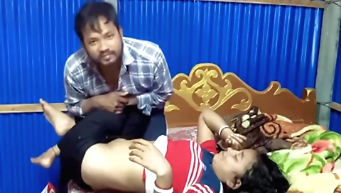 Indian slut riding on her husband's dick in amateur