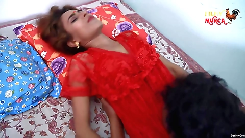 Red-haired beauty is going to show off her body and her hands