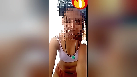 Brunette with small tits and a sexy ass plays with a vibrator