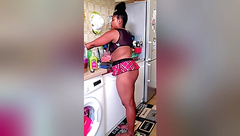 Solo female rides her bike for herself with an erotic ride