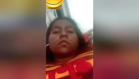 Cute brunette 18+ woman shows her hairy pussy and boobies